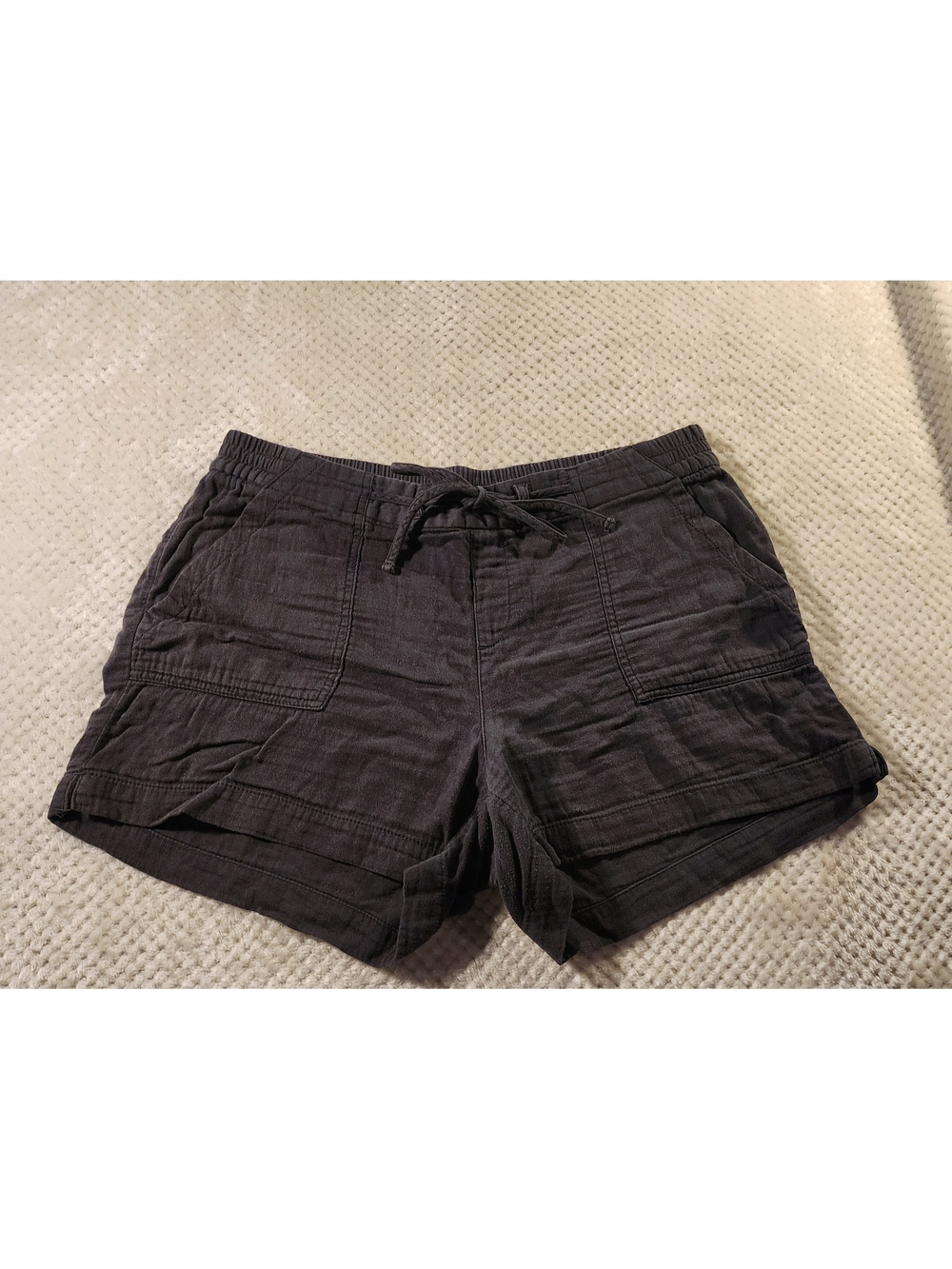 Women's Charcoal Drawstring Casual Shorts